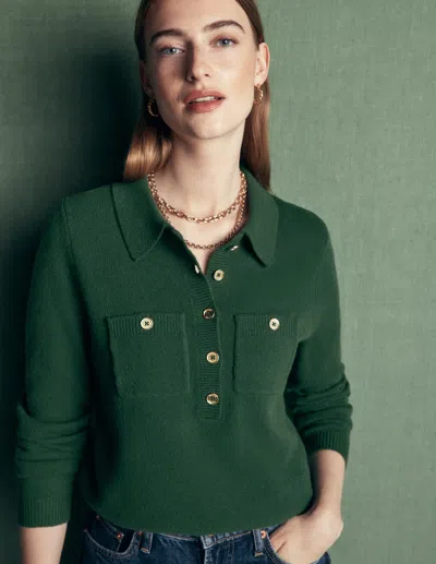 Boden Marianne Pullover Aus Merinowolle In Grün | Grösse Xs In Green