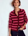 Boden Marion Merino Cardigan Raw Umber, Brilliant Pink  In Red