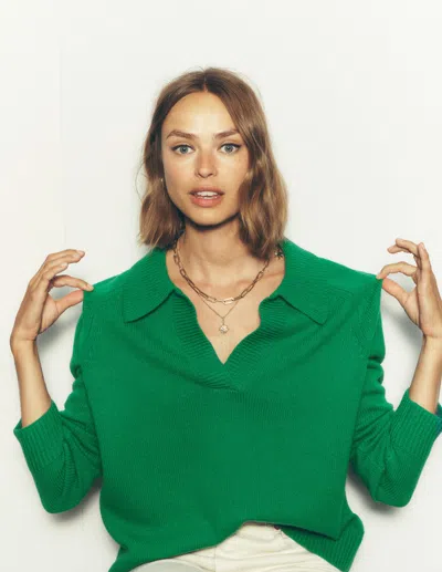 Boden Marion Merino Henley Jumper-rich Emerald Female  In Green