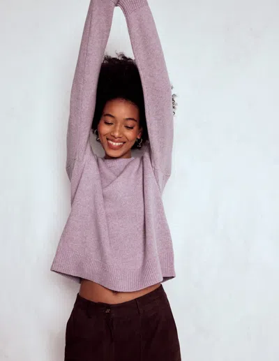 Boden Marion Merino Sweater Lilac Frost Purple