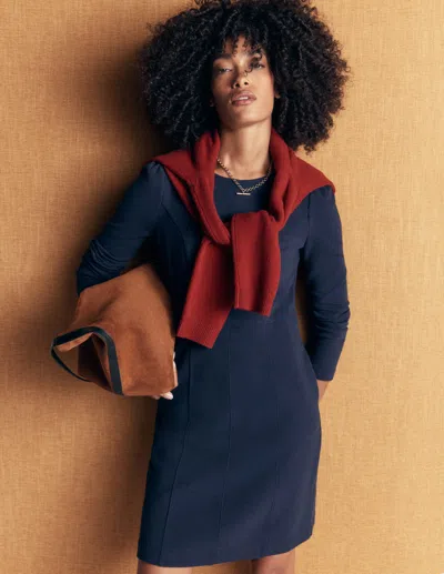 Boden Marla Ottoman-kleid Mit Ziernähten In Blau | Grösse 30 In Blue