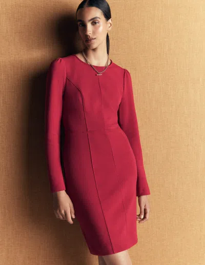 Boden Marla Ottoman-kleid Mit Ziernähten In Rot | Grösse 30 In Multi
