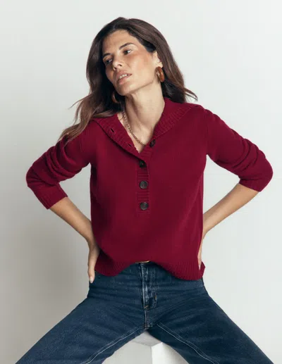 Boden Marta Matrosen-oberteil Aus Merinowolle | Grösse Xs In Burgundy