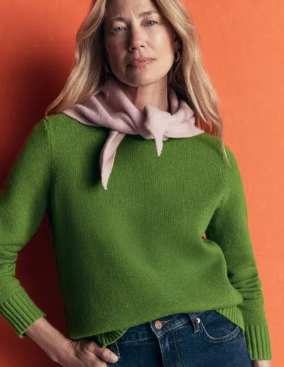 Boden Marta Pullover Aus Merinowolle Mit Rundhalsausschnitt | Grösse Xs In Green