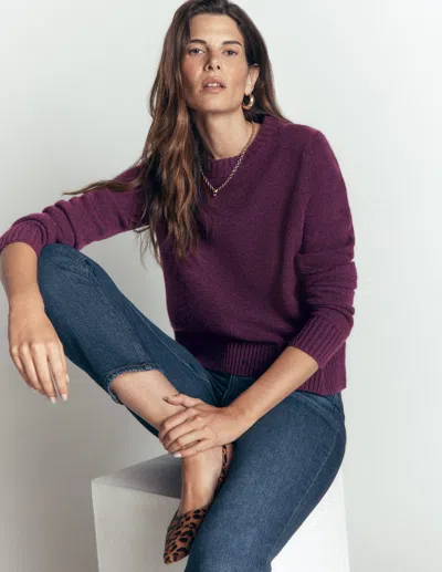 Boden Marta Pullover Aus Merinowolle Mit Rundhalsausschnitt In Violett | Grösse Xs In Purple