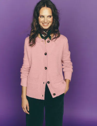 Boden Marta Strickjacke Aus Merinowolle In Rosa | Grösse Xs In Multi