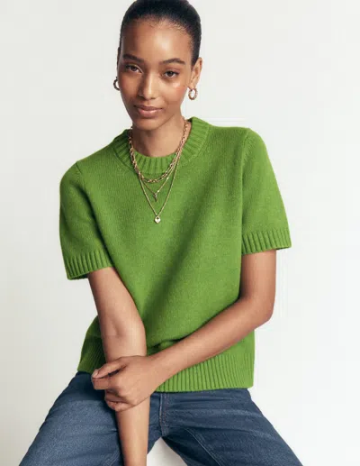 Boden Marta T-shirt Aus Merinowolle | Grösse Xs In Grün