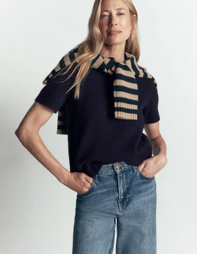 Boden Marta T-shirt Aus Merinowolle In Blau | Grösse Xs