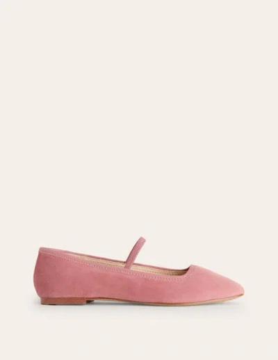 Boden Mary Jane Ballet Flat Old Rose Women  In Pink
