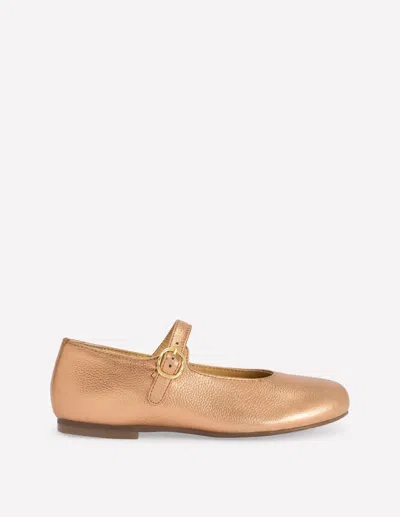 Boden Kids' Mary-jane-schuhe-bronze In Gold