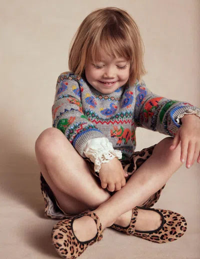 Boden Kids' Mary Jane Shoes-leopard Female  In Brown