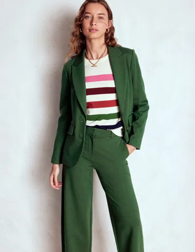 BODEN MARYLEBONE PONTE BLAZER-HUNTER GREEN FEMALE BODEN