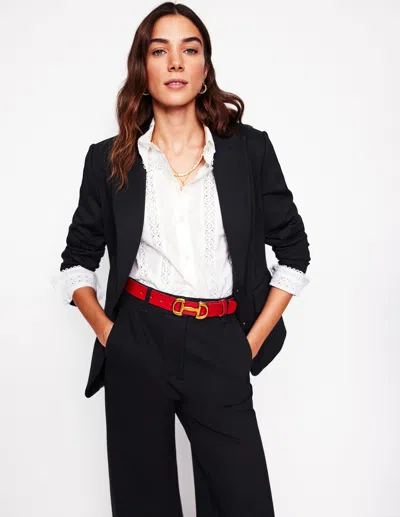 Boden Marylebone Ponte-blazer-schwarz In Black