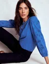 Boden May Oberteil Mit Lochstickerei-blau In Blue