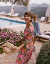 Shop Boden Maya Kimono Jersey Maxi Dresspink Rose, Foliage Trail Women