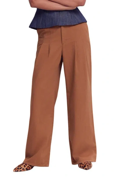Boden Mayfair Pleat Detail Wide Leg Trousers In Animal Print