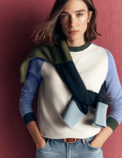 Boden Meg Pullover Mit Raglanärmeln In Blau | Grösse Xs In Blue