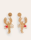 BODEN Metal Cut-Out Earrings Lobster Women Boden