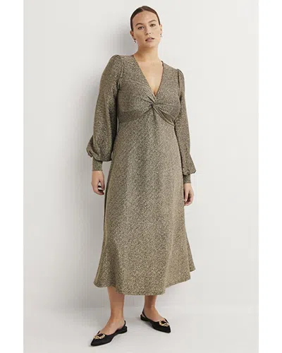 Boden Metallic Jersey Midi Dress In Gray