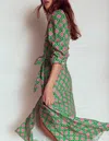 Boden Mia Tiered Shirt Dressrich Emerald, Geo Trellis Women