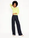 Boden Fliessende Jeanshose Mit Mittelhohem Bund-indigo Waschung In Yellow