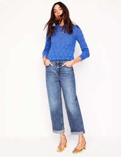 Boden Mid Rise Relaxed Jeans-mid Vintage Female  In Blue