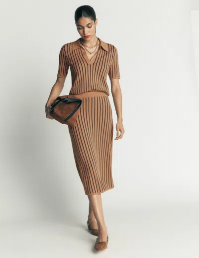 Boden Midirock Aus Jacquardstrick In Camel | Grösse 30 In Multi