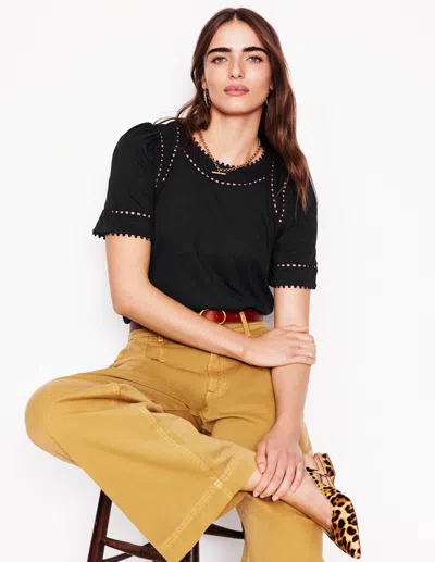 Boden Mila Trim Detail Top-black Female