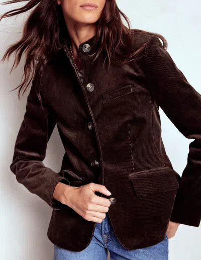 Boden Military Cord Jacket Espresso  In Brown