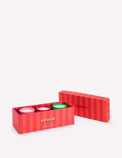 Boden Mini Trio Candle Set Mixed Scents  In Red