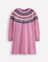 Boden Minnie Fair-isle-pulloverkleid-gedecktes Orchideenlila In Pink