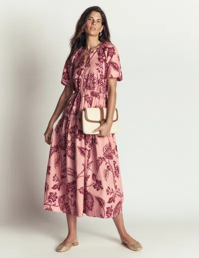 Boden Modisches Kleid Mit Kordelzug An Der Taille In Rosa | Grösse 46 In Pink