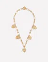 Boden Multi-heart Charm Necklace-gold Female  In Brown