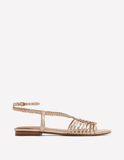 Boden Multi Strap Flat Sandal Gold Women  In Metallic