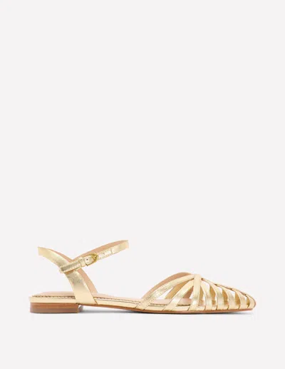 Boden Multi Strap Pointed Sandals Gold Women