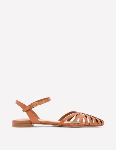 Boden Multi Strap Pointed Sandals Tan Women  In Brown