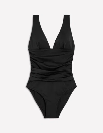 Boden Mykonos Deep V Swimsuit Black Women