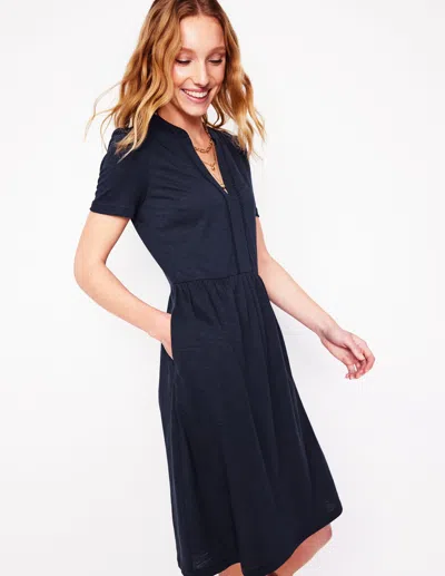Boden Naomi Kurzes Jerseykleid In Blau | Grösse 36 In Blue