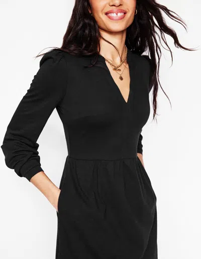 Boden Naomi Relaxed Jersey Dressblack Women  In Black
