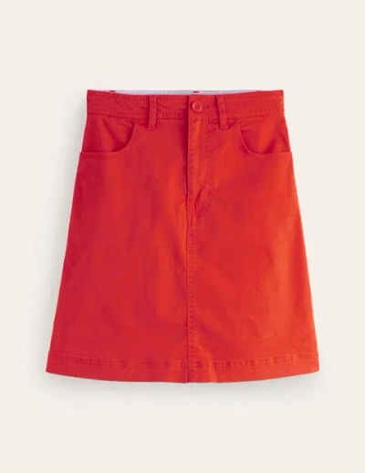 Boden Nell Chino Mini Skirt Admiral Women  In Red