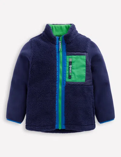 Boden Kids' Kuschelige, Winddichte Fleecejacke-marineblau In Blue