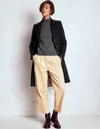 Boden Newport Wool Coat Charcoal Marl  In Black