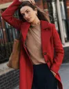 Boden Newport Wool Coat Cranberry Red  In Red
