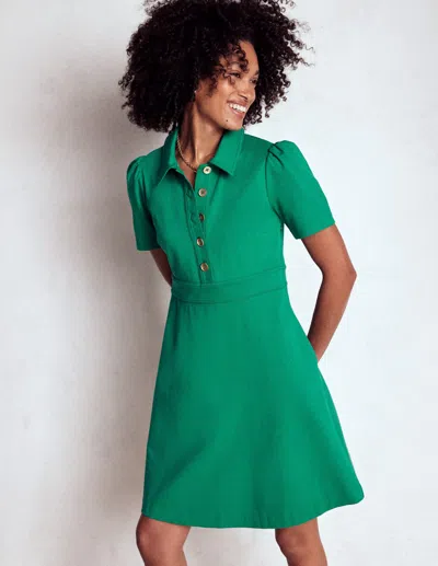 Boden Nicolette Ponte Shirt Dress Bear Grass Women  In Green