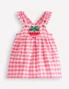 Boden Nostalgic Pinny Dresspink Gingham  In Pink Gingham
