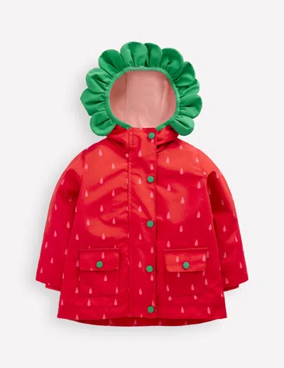 Boden Babies' Novelty Fisherman Coat Strawberry  In Red