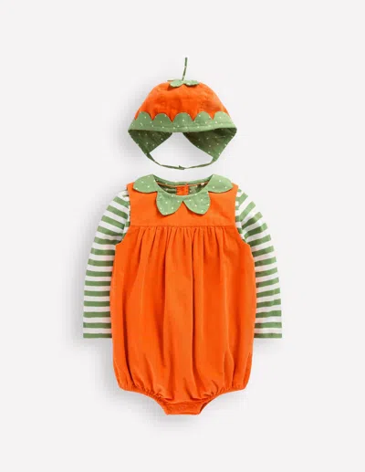 Boden Babies' Novelty Romper Play Set Orange Pumpkin Unisex