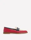Boden Nya Penny Loafers-pillarbox Red/navy Female  In Red