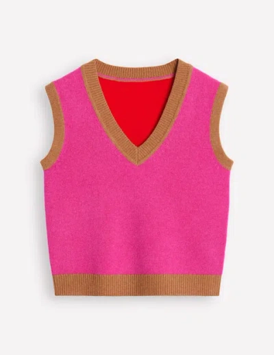 Boden Olivia Merino Tank Party Pink Women