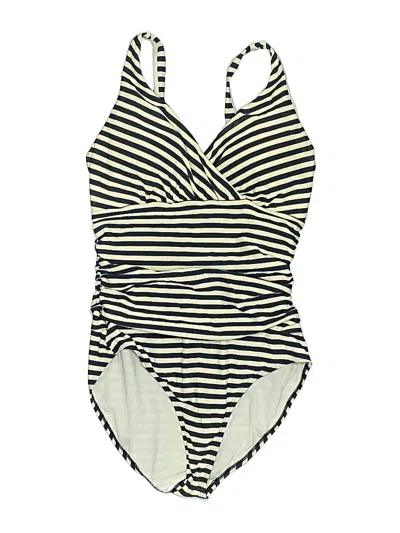 Pre-owned Boden One Piece Swimsuit In White